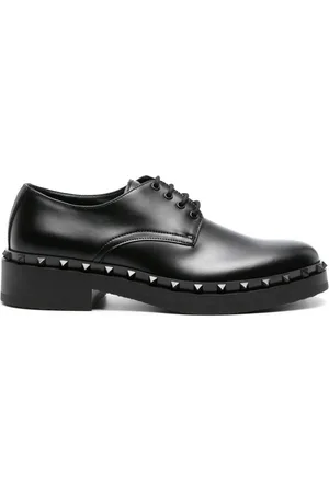 VALENTINO GARAVANI M-Way Rockstud leather derby shoes