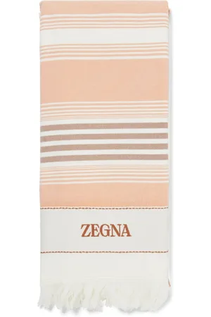 Ermenegildo Zegna Logo-embroidered cotton beach towel