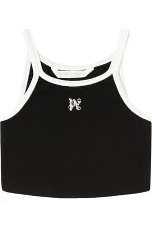 Palm Angels PA monogram cropped tank top