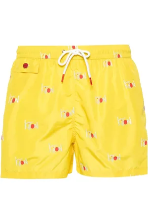 Kiton Logo-print swim shorts