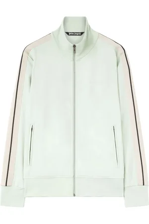 Palm Angels Logo-embroidered zip-up sweatshirt