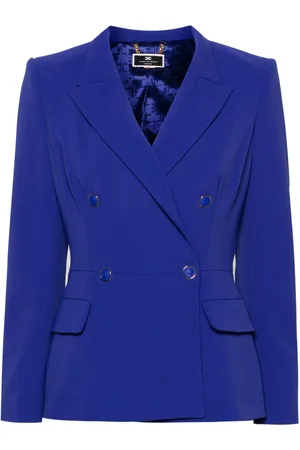 Elisabetta Franchi Double-breasted peplum blazer