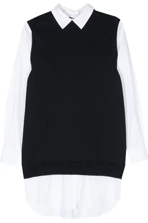 SEMICOUTURE Layered-design cotton dress