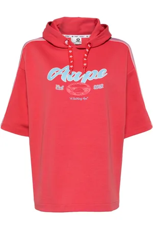 A Bathing Ape Logo-print cotton blend hoodie