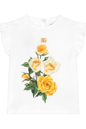Dolce & Gabbana Rose-print cotton T-shirt