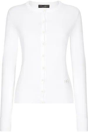 Dolce & Gabbana DG-embroidered fine-knit cardigan