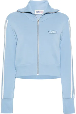 Autry Intarsia-logo zip-up cardigan