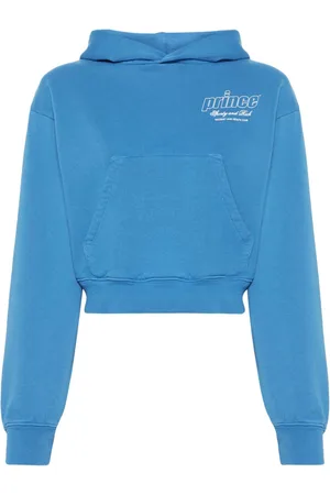 Sporty & Rich Logo-printed cropped hoodie