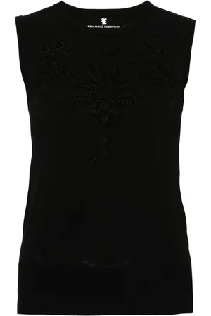 ERMANNO SCERVINO Broderie-anglaise knitted top