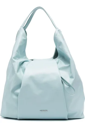 vic matiè Logo-plaque leather tote bag