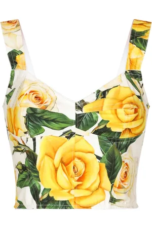 Dolce & Gabbana Rose-print corset top