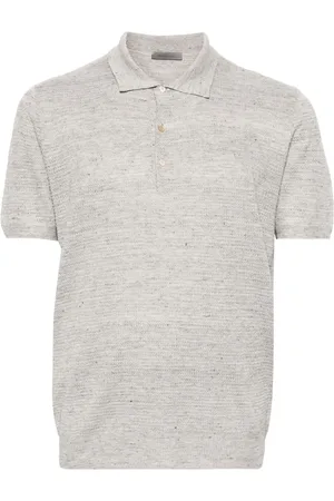 corneliani Speckle-knit polo shirt