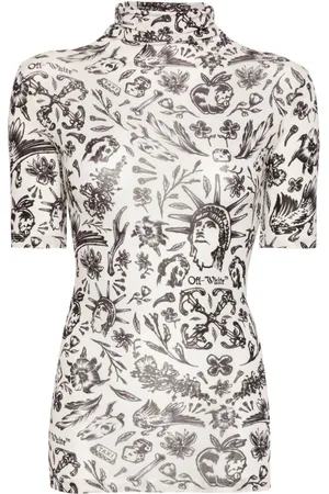 OFF-WHITE Tattoo tulle blouse