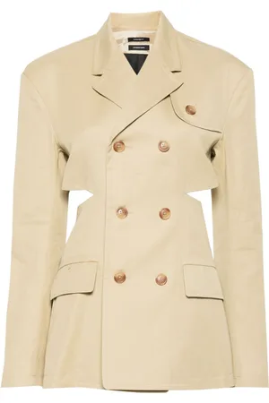 R13 Double-breasted open-back blazer