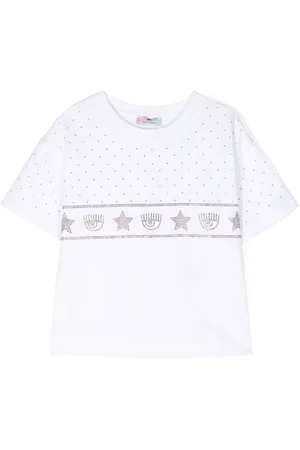 Chiara Ferragni Eyelike-motif rhinestone-embellished T-shirt