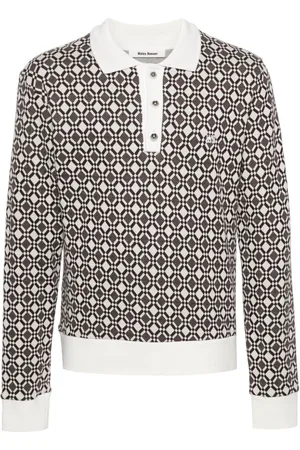 WALES BONNER Selassie jacquard polo top