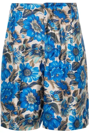 Moschino Floral-print silk shorts
