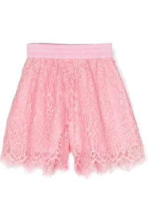MONNALISA Sequinned corded-lace shorts