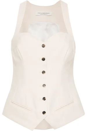Serafini Sleeveless sweetheart-neck top
