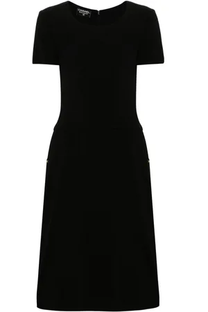 CHANEL 1990s wool midi dress