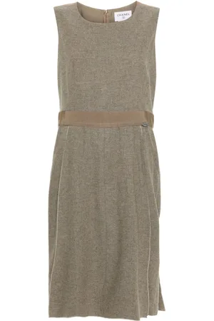 CHANEL 1999 draped cashmere midi dress