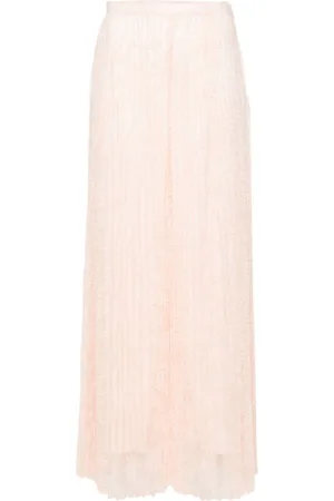 Twin-Set Pleated lace palazzo pants