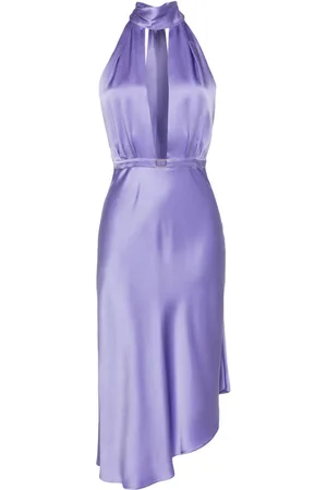 Elisabetta Franchi Asymmetric midi satin dress