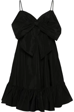 Twin-Set Bow-detail taffeta mini dress