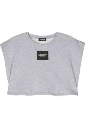 Dondup Logo-patch cropped top