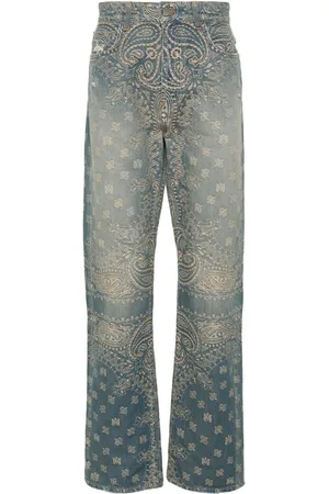 AMIRI Bandana-jacquard straight jeans