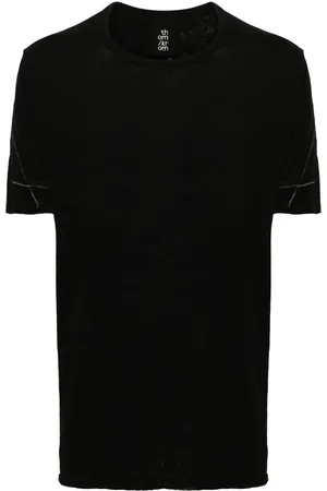 THOM KROM Decorative-stitching fine-knit T-shirt