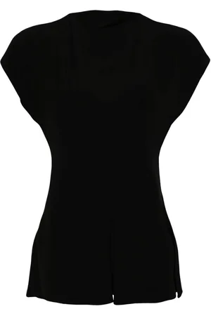 STUDIO NICHOLSON Cap-sleeved peplum top