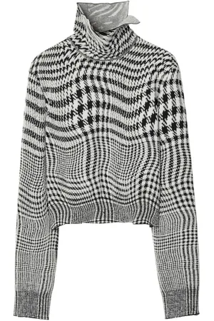 Burberry High-neck houndstooth jacquard jumper