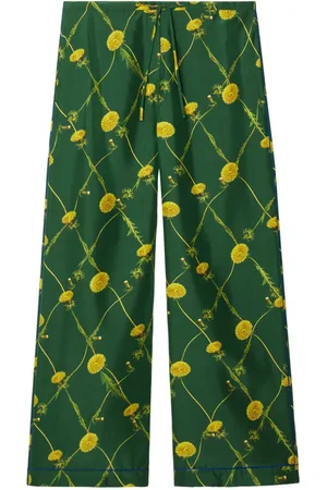 Burberry Dandelion floral-print flared trousers