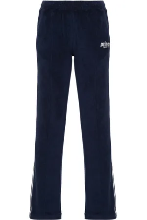 Sporty & Rich Logo-embroidered terry-cloth trousers