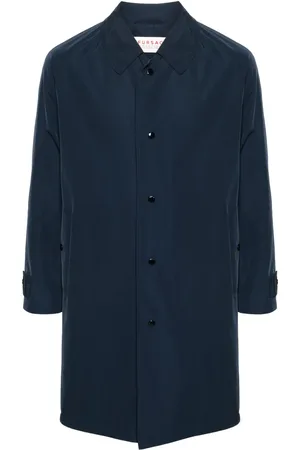 Fursac Stud-fastening cotton raincoat