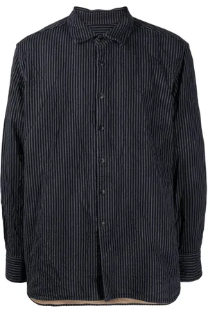 CASEY CASEY Striped long-sleeve cotton shirt