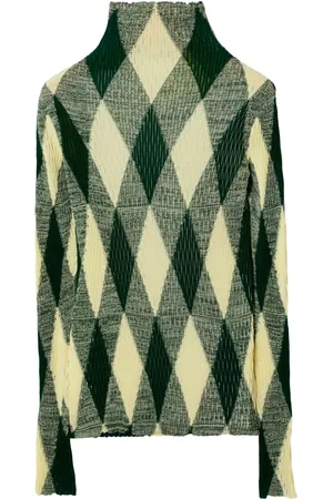 Burberry Argyle-knit high-neck jumper