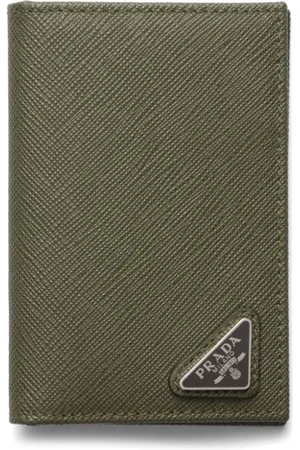 Prada Logo-plaque Saffiano leather wallet