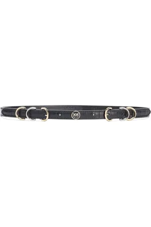 Pinko Crocodile-effect leather belt