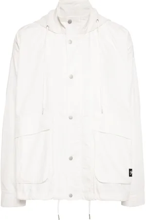 FIVE CM Drawstring-hood coated-finish jacket