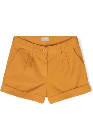 Il gufo Pleated cotton chino shorts