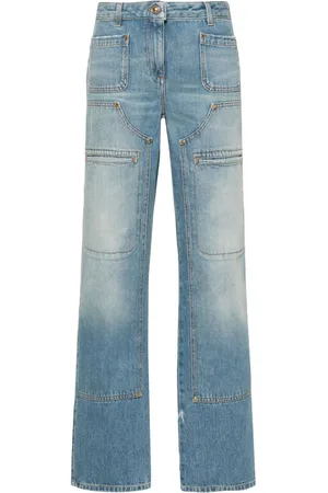 Palm Angels Knee-panel mid-rise straight jeans