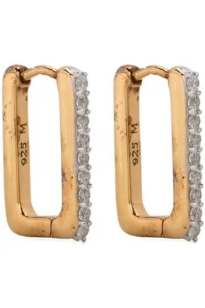 Missoma Pave Ovate Huggie earrings