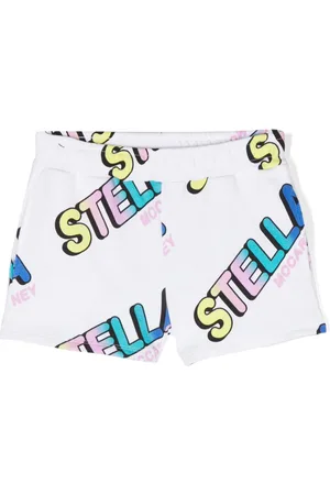 Stella McCartney Logo-print cotton track shorts