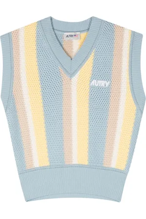 Autry Intarsia-knit cotton vest