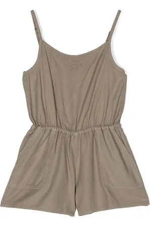 Zadig & Voltaire Logo-embroidered cotton playsuit