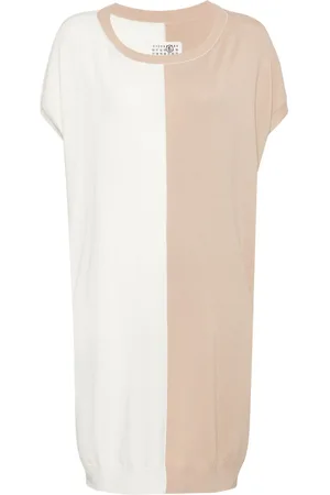 Maison Margiela Two-tone knitted dress