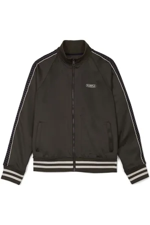 Purple Brand Striped-edge lightweight jacket