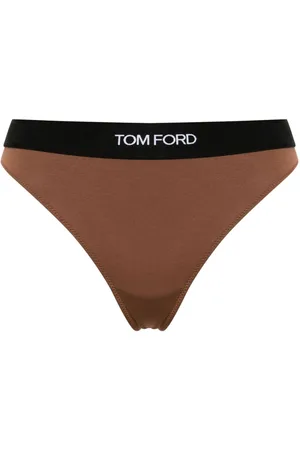 Tom Ford Logo-waistband modal thong